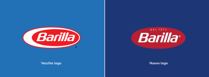 Logo Barilla prima e dopo